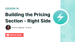 Building the Pricing Section - Right Side